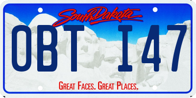 SD license plate 0BTI47