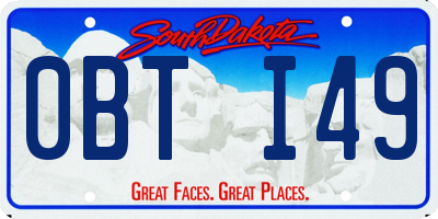 SD license plate 0BTI49