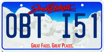 SD license plate 0BTI51