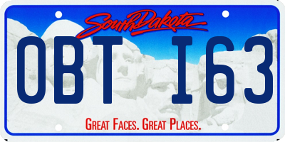 SD license plate 0BTI63