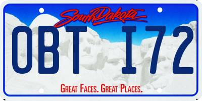 SD license plate 0BTI72