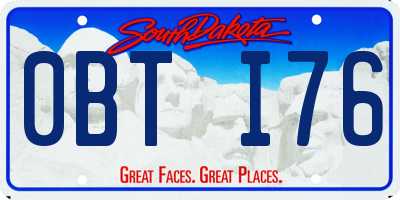 SD license plate 0BTI76