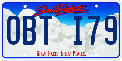 SD license plate 0BTI79