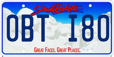 SD license plate 0BTI80