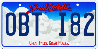 SD license plate 0BTI82
