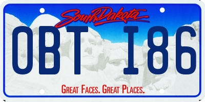 SD license plate 0BTI86