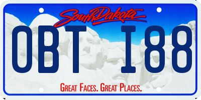 SD license plate 0BTI88