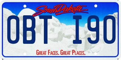 SD license plate 0BTI90