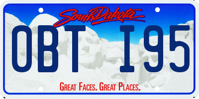 SD license plate 0BTI95