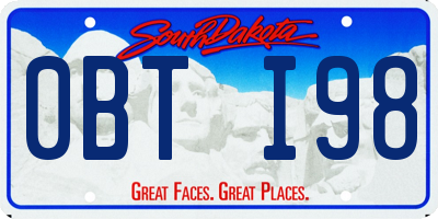 SD license plate 0BTI98