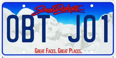 SD license plate 0BTJ01