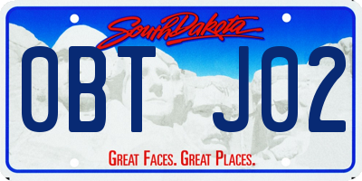 SD license plate 0BTJ02