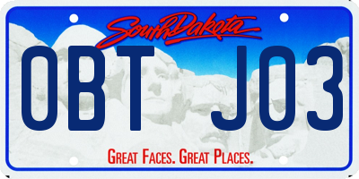 SD license plate 0BTJ03