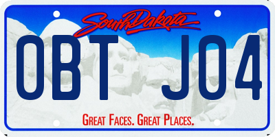 SD license plate 0BTJ04