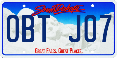 SD license plate 0BTJ07