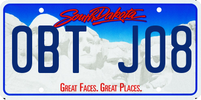 SD license plate 0BTJ08