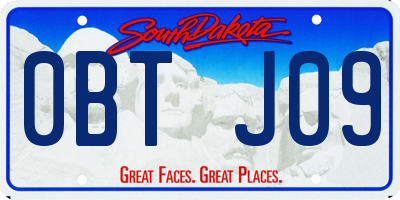 SD license plate 0BTJ09