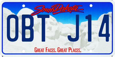 SD license plate 0BTJ14