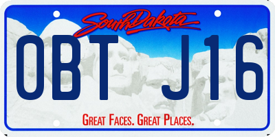 SD license plate 0BTJ16