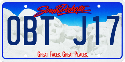 SD license plate 0BTJ17