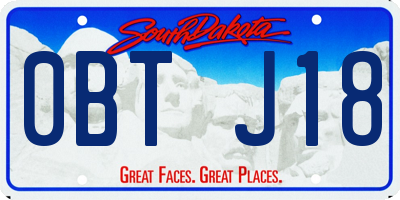 SD license plate 0BTJ18