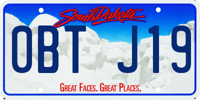 SD license plate 0BTJ19