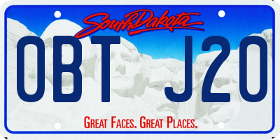 SD license plate 0BTJ20