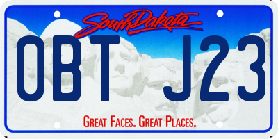 SD license plate 0BTJ23