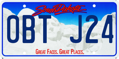 SD license plate 0BTJ24