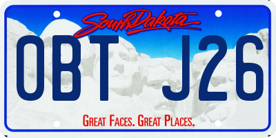 SD license plate 0BTJ26