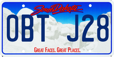 SD license plate 0BTJ28