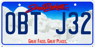 SD license plate 0BTJ32