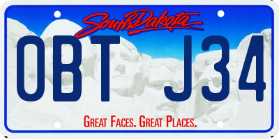 SD license plate 0BTJ34