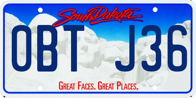 SD license plate 0BTJ36