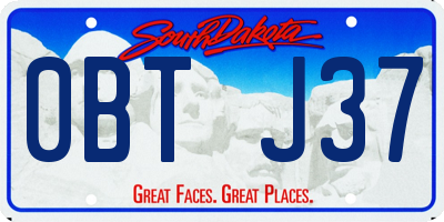 SD license plate 0BTJ37