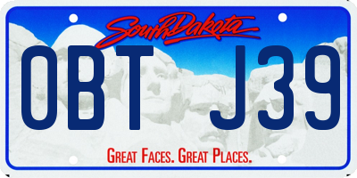 SD license plate 0BTJ39