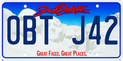 SD license plate 0BTJ42