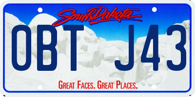 SD license plate 0BTJ43