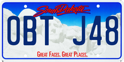 SD license plate 0BTJ48