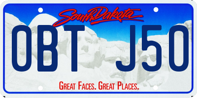 SD license plate 0BTJ50