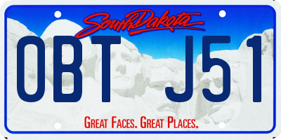SD license plate 0BTJ51