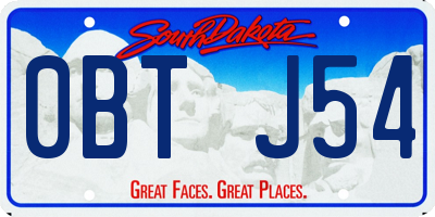 SD license plate 0BTJ54