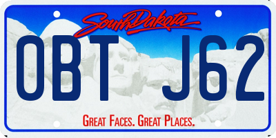 SD license plate 0BTJ62