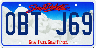 SD license plate 0BTJ69