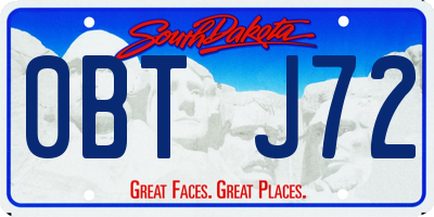 SD license plate 0BTJ72