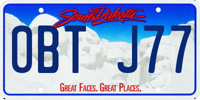SD license plate 0BTJ77