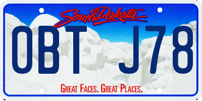 SD license plate 0BTJ78