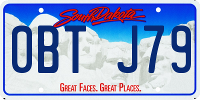 SD license plate 0BTJ79