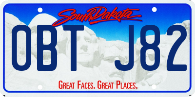 SD license plate 0BTJ82