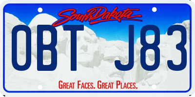 SD license plate 0BTJ83